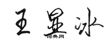 駱恆光王顯冰行書個性簽名怎么寫