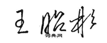 駱恆光王昭彬草書個性簽名怎么寫