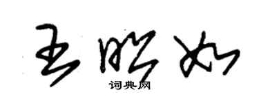 朱錫榮王昭如草書個性簽名怎么寫
