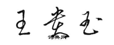 駱恆光王貴玉草書個性簽名怎么寫