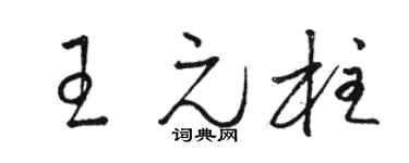 駱恆光王元柱草書個性簽名怎么寫