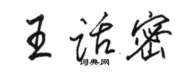 駱恆光王話密行書個性簽名怎么寫