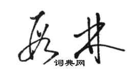 駱恆光段林草書個性簽名怎么寫