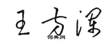 駱恆光王方瀾草書個性簽名怎么寫