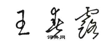 駱恆光王春露草書個性簽名怎么寫