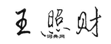 駱恆光王照財行書個性簽名怎么寫