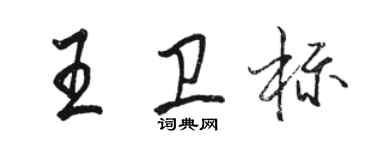 駱恆光王衛標行書個性簽名怎么寫