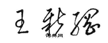 駱恆光王新綱草書個性簽名怎么寫