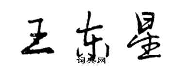 曾慶福王東星行書個性簽名怎么寫