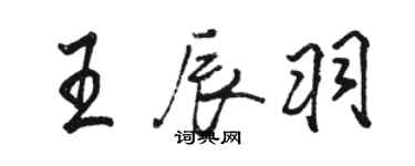 駱恆光王辰羽行書個性簽名怎么寫