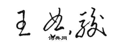 駱恆光王典駿草書個性簽名怎么寫