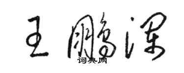 駱恆光王鵬瀾草書個性簽名怎么寫
