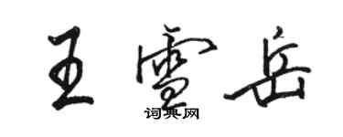 駱恆光王雪岳行書個性簽名怎么寫