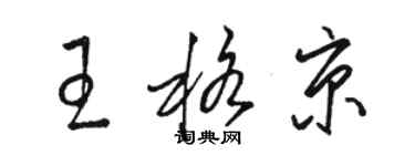 駱恆光王格京草書個性簽名怎么寫