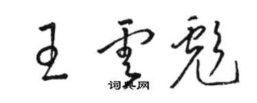 駱恆光王雲彪草書個性簽名怎么寫