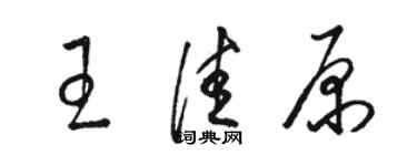 駱恆光王佳原草書個性簽名怎么寫