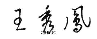 駱恆光王秀鳳草書個性簽名怎么寫