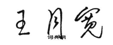 駱恆光王月寬草書個性簽名怎么寫