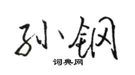駱恆光孫鋼行書個性簽名怎么寫