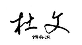 梁錦英杜文草書個性簽名怎么寫