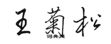 駱恆光王菊松行書個性簽名怎么寫