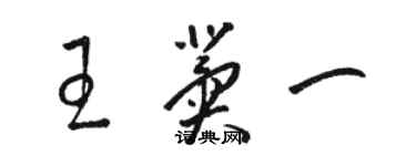 駱恆光王冀一草書個性簽名怎么寫