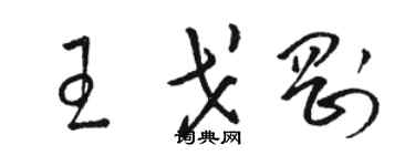 駱恆光王戈剛草書個性簽名怎么寫