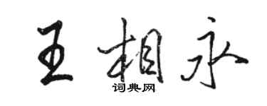 駱恆光王相永行書個性簽名怎么寫