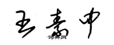 朱錫榮王素中草書個性簽名怎么寫