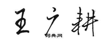 駱恆光王廣耕行書個性簽名怎么寫