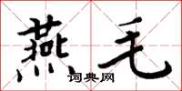 周炳元燕毛楷書怎么寫