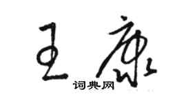 駱恆光王康草書個性簽名怎么寫