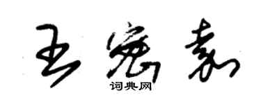 朱錫榮王密嘉草書個性簽名怎么寫