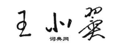 駱恆光王北翼草書個性簽名怎么寫