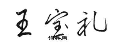 駱恆光王寶禮行書個性簽名怎么寫