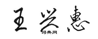 駱恆光王興惠行書個性簽名怎么寫