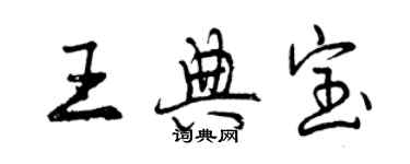 曾慶福王典寶行書個性簽名怎么寫