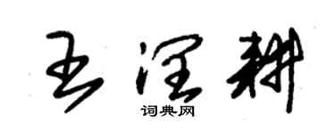 朱錫榮王潤耕草書個性簽名怎么寫