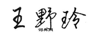 駱恆光王野玲行書個性簽名怎么寫