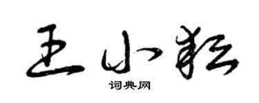 曾慶福王小耘草書個性簽名怎么寫