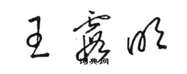 駱恆光王霞明草書個性簽名怎么寫