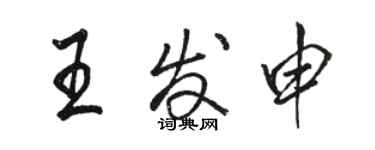 駱恆光王發申行書個性簽名怎么寫