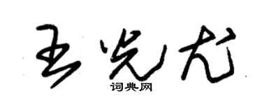 朱錫榮王光尤草書個性簽名怎么寫
