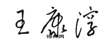 駱恆光王康淳草書個性簽名怎么寫