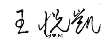 駱恆光王悅凱草書個性簽名怎么寫