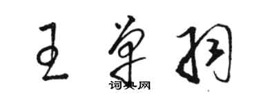 駱恆光王單羽草書個性簽名怎么寫