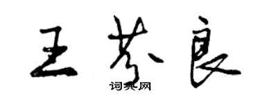 曾慶福王芬良行書個性簽名怎么寫