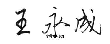 駱恆光王永成行書個性簽名怎么寫