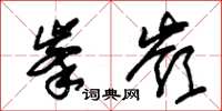 朱錫榮峰嶺草書怎么寫