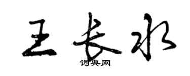 曾慶福王長水行書個性簽名怎么寫